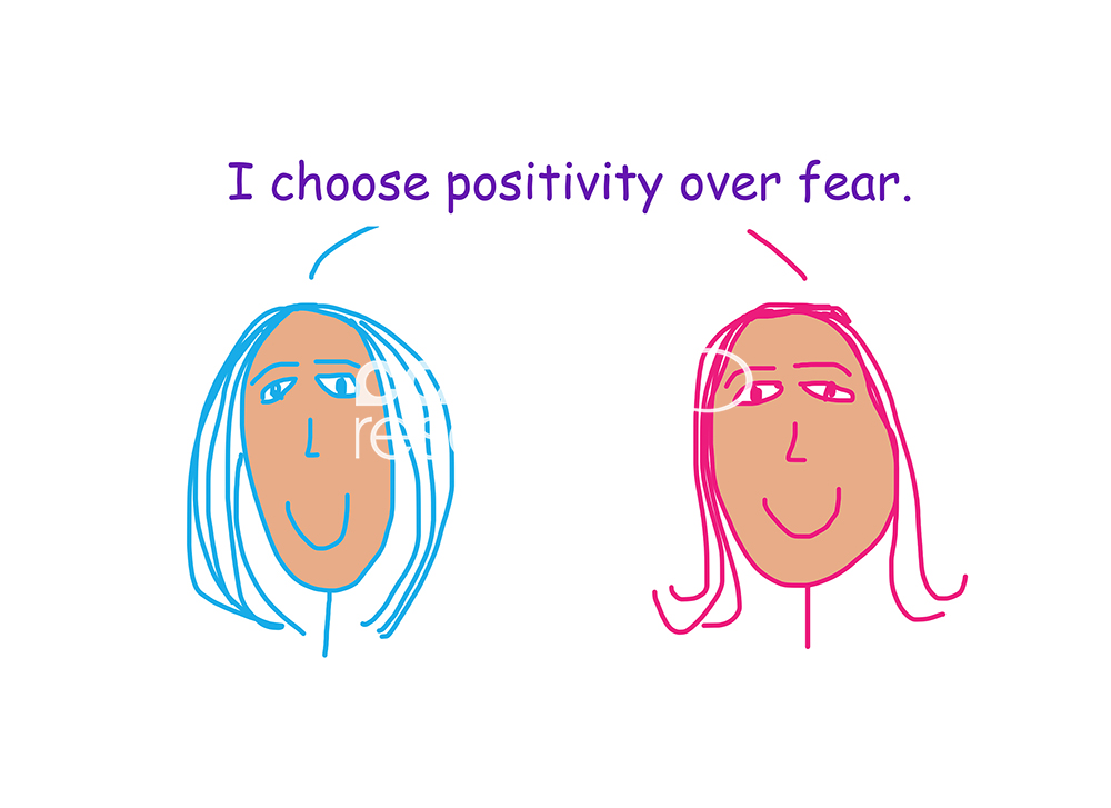 Choose positivity - Cartoon Resource