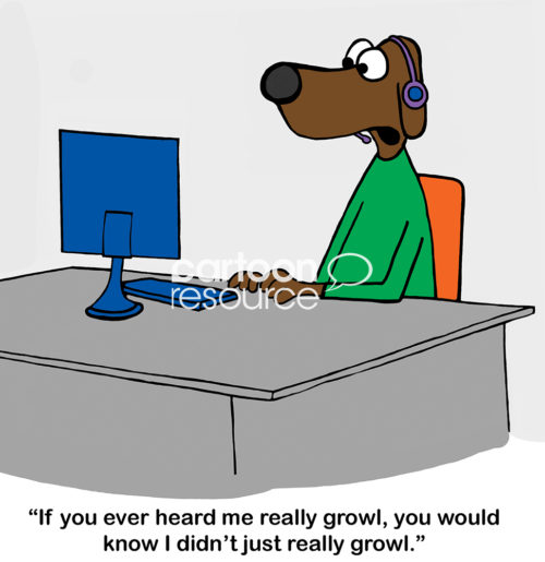 Dog did not growl - Cartoon Resource