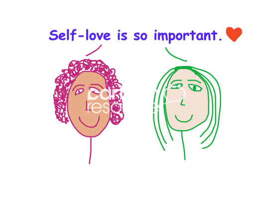 Self love is important - Cartoon Resource