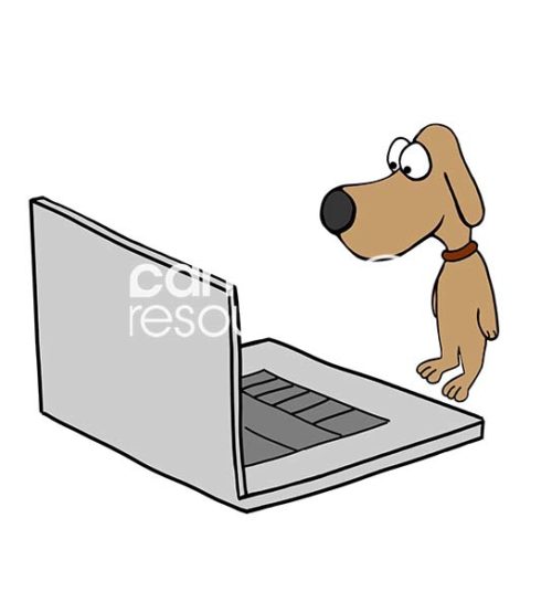 dogs playing computer cartoons