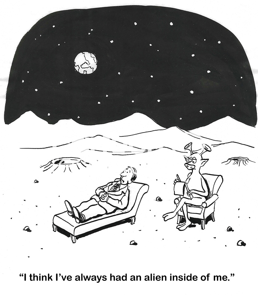 Man is Alien - Cartoon Resource