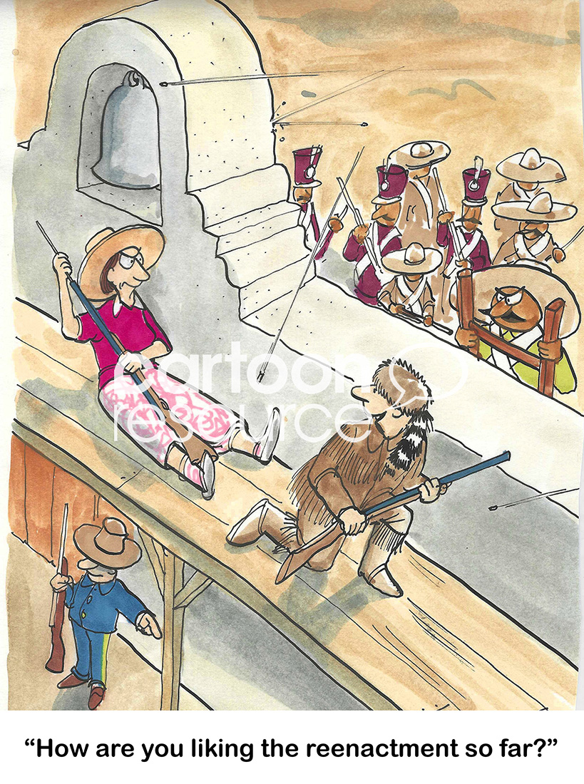 Alamo Reenactment - Cartoon Resource