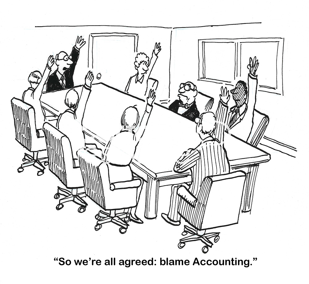 Blame Accounting - Cartoon Resource