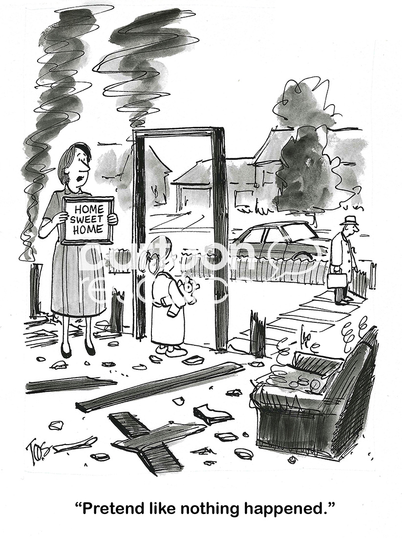 House Fire Nothing - Cartoon Resource